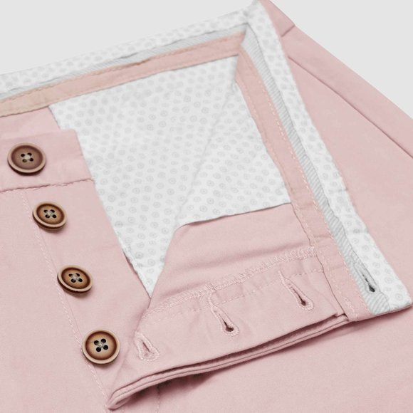 OLGYN Men’s Light Pink Regular Fit Chino Shorts - Picture 4 of 6